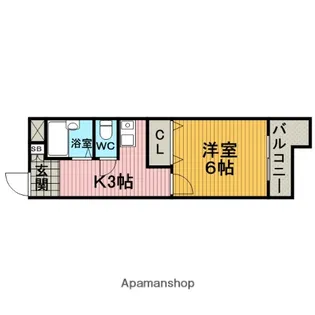 ゴールドイースト【101号室】の間取り