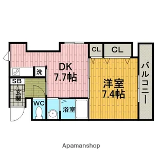 エムズコート【803号室】の間取り
