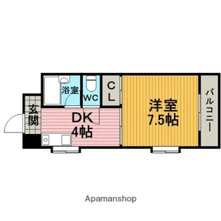 若葉ハイツ【202号室】の間取り