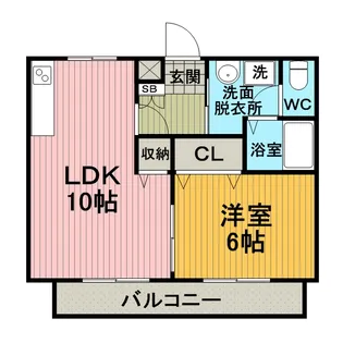 ソレジオ1号館【106号室号室】の間取り