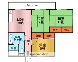 大池マンション【501号室】の間取り