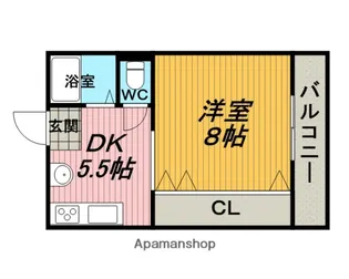 ルクン服部【1階】の間取り