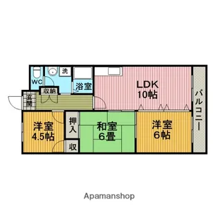 グローバルハイツ豊中【3階】の間取り