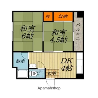 大洋マンション【4-25号室】の間取り