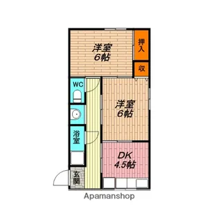 シャトーヤスミマンション【A303号室】の間取り