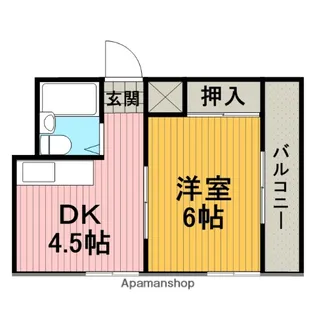 ハイツルエスト【201号室】の間取り