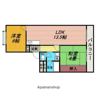 シャンボールメゾン曽根【3階】の間取り