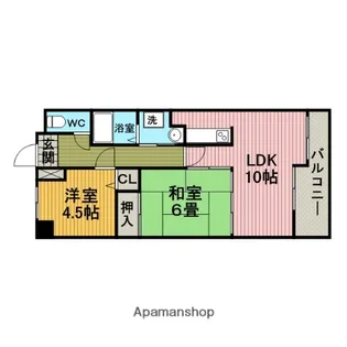 アミティ宝町【3階】の間取り