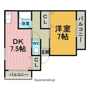 プレジャーコートⅡ【301号室】の間取り