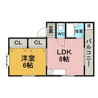 ハイツ西田【3階】の間取り