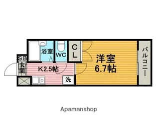 ハイツJUN3号館【2階】の間取り