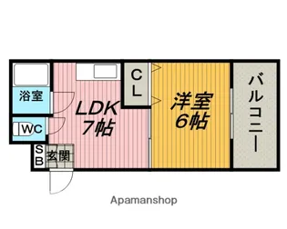 富士マンション【1階】の間取り