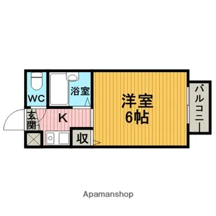 クラウンハイム新高【405号室】の間取り