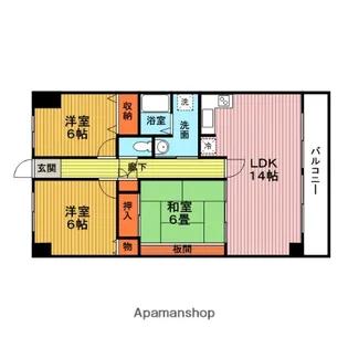 フクスイ【4階】の間取り