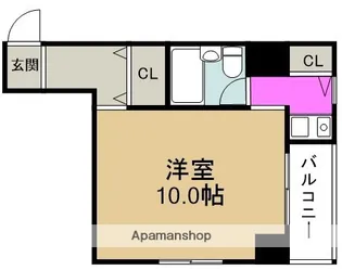 ロイヤルプラザ福島【10階】の間取り