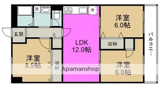 シャトー西梅田【10階】の間取り
