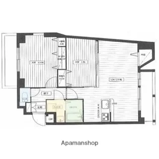阪神ハイグレードマンション1番館【7階】の間取り