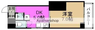 ハイネス岡崎【5階】の間取り