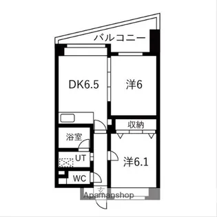 シティレジデンス福島X【4階】の間取り