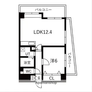 シティレジデンス福島X【4階】の間取り