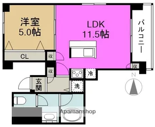 SK FUKUSHIMA GARDEN SUITE【9階】の間取り