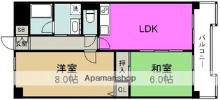ブルームコートⅡ(旧称ハイツニチカン2)【5階】の間取り
