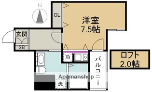 W.O.B.FUKUSIMA【3階】の間取り