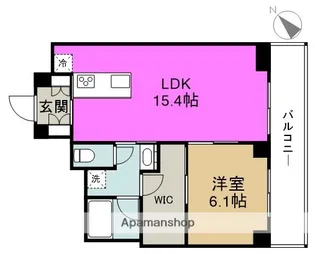 リバーサイドタワー中之島【5階】の間取り