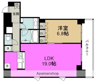 1LDKの間取り画像