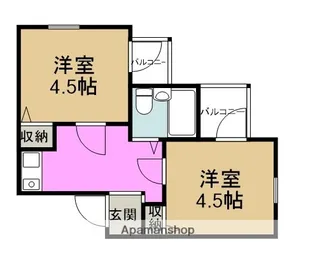 マ・メゾン鷺洲【5A号室】の間取り