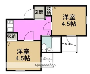 マ・メゾン鷺洲【5D号室】の間取り