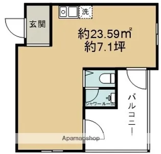 マ・メゾン鷺洲【1A号室】の間取り