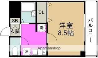 アプローズ堂島【1階】の間取り