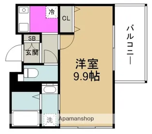 エスリード福島駅前第2【10階】の間取り