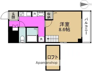 アルビオン西梅田【6階】の間取り
