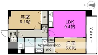 ベリー海老江【5階】の間取り