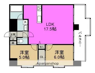 パルシオ福島【10階】の間取り