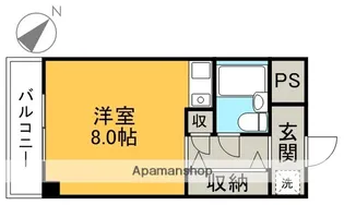 リバーサイド三国【2階】の間取り