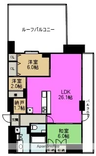 メゾンクラウン鷺洲【10階】の間取り