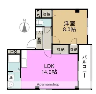 ヴィサージュⅡ【401号室】の間取り