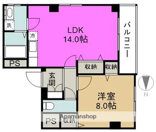 ヴィサージュⅡ【8階】の間取り