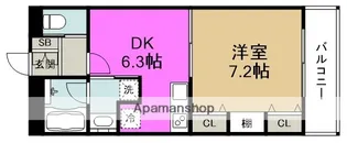 1DKの間取り画像