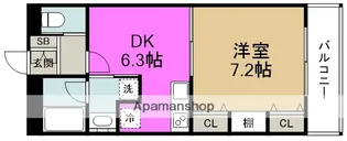 レジュールアッシュ福島【4階】の間取り