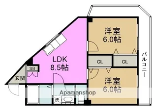ニューフジマンション【2階】の間取り