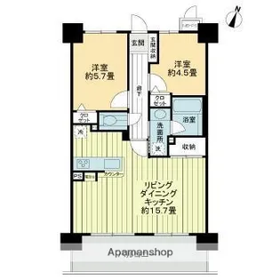 ライオンズマンション新梅田第2【5階】の間取り