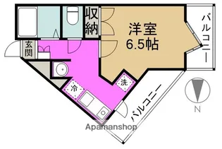 グリーンプラザ新梅田【7階】の間取り