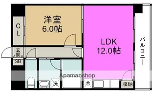 阪神ハイグレードマンション3番館【7階】の間取り