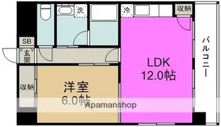 阪神ハイグレードマンション3番館【4階】の間取り