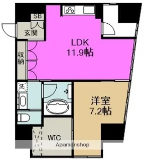 W.O.B.NISHIUMEDA【3階】の間取り