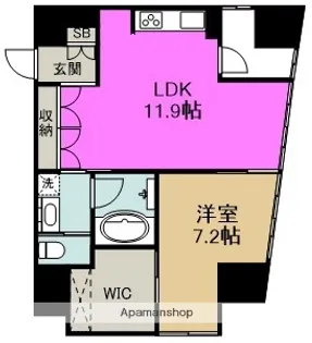 W.O.B.NISHIUMEDA【4階】の間取り